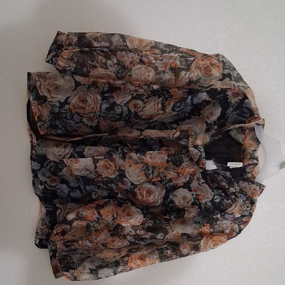 Elegant Floral Chiffon Blouse